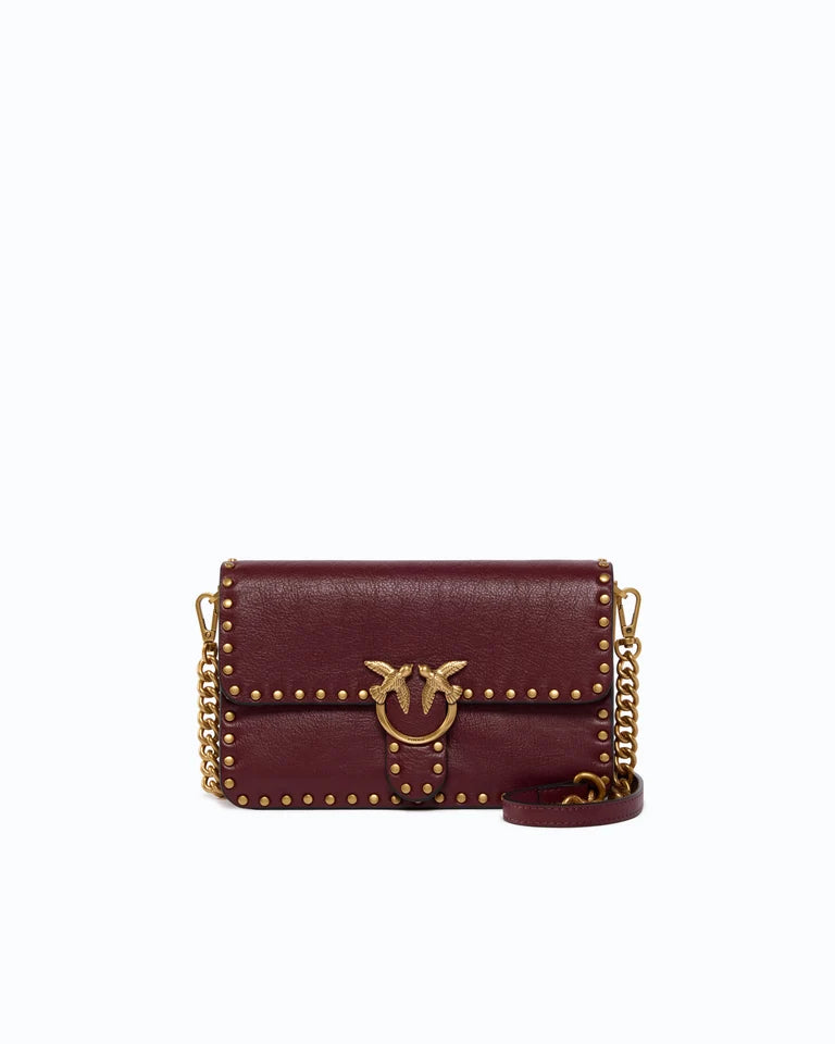 PINKO Borsa mini LOVE ONE SLOUCHY MN. STUDS SMA