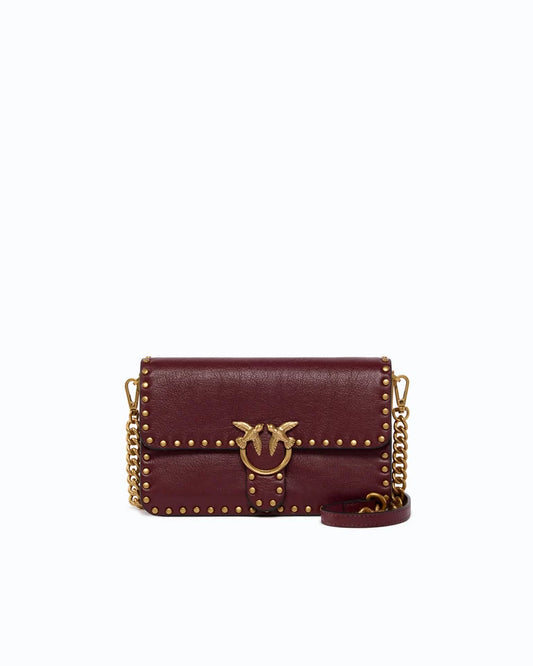 PINKO Borsa mini LOVE ONE SLOUCHY MN. STUDS SMA