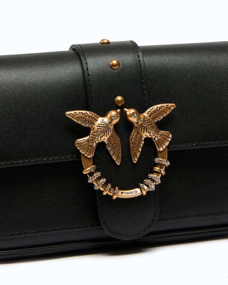 PINKO POCHETTE LOVE POCKET NEW BUCKLE VITELLO