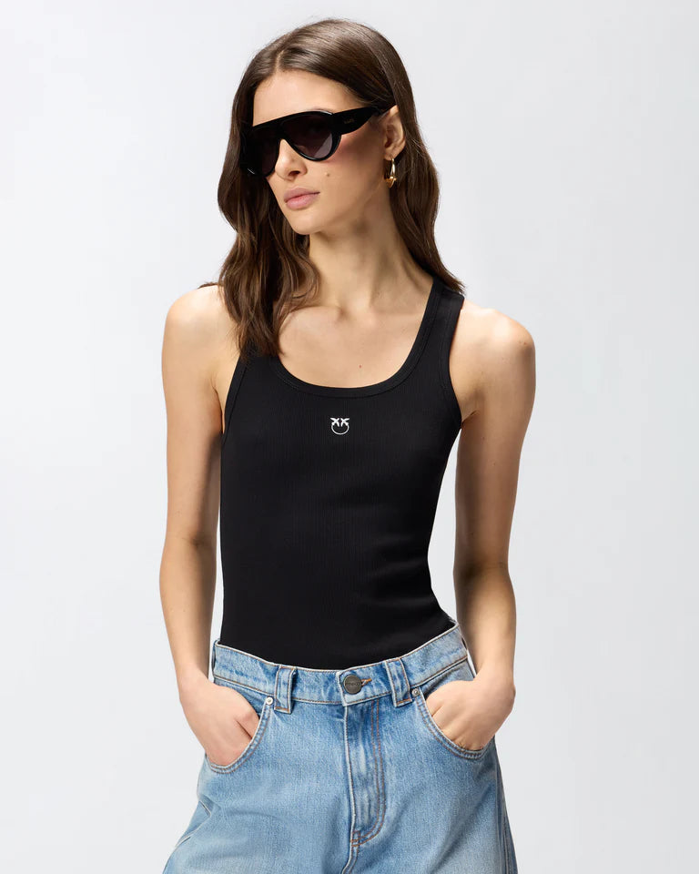 PINKO  CALCOLATORE CANOTTIERA COSTINA SS26
