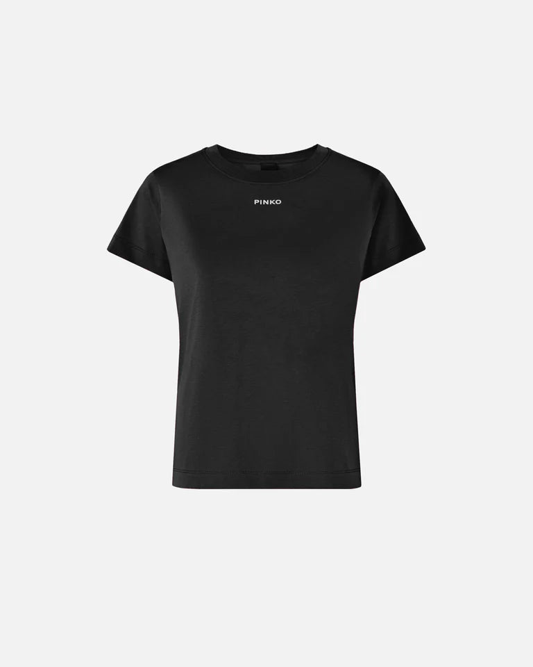 Pinko  BASICO T-SHIRT JERSEY LOGO STAMPA SS26