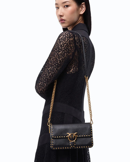 PINKO Borsa mini LOVE ONE SLOUCHY MN. STUDS SMA