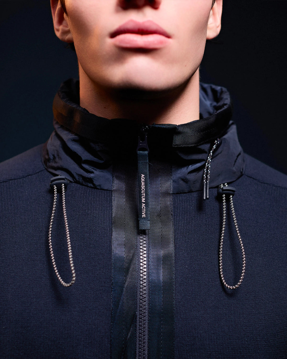 AQUASCUTUM MAGLIA COTTON KNIT 1/4 ZIP SWEATER AA_A006_WO002