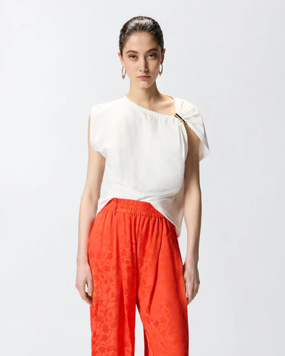 Pinko MELODY T-SHIRT AUS STRETCH-BAUMWOLLE SS26