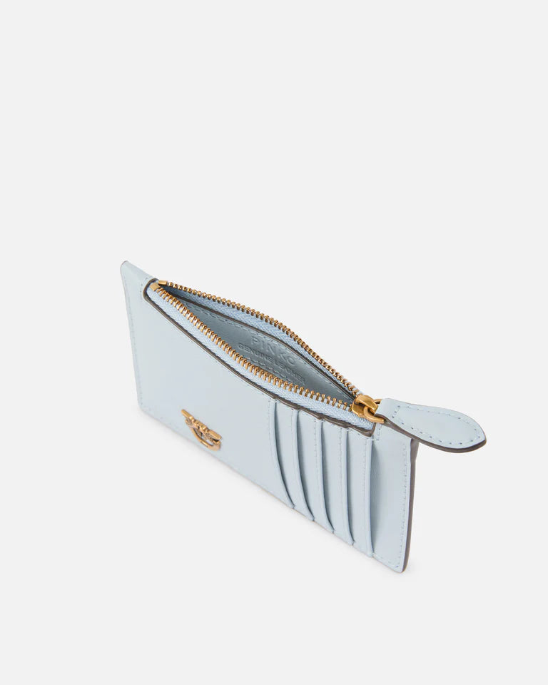PINKO  AIRONE CARDHOLDER VITELLO SETA SS26